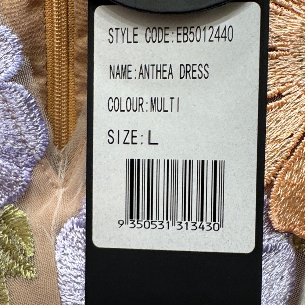 NEW Elliatt -Anthea Floral Embroidered Sheer  Dress- Large 10-12 NWT - Picture 6 of 6